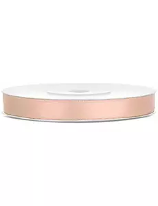 Ljus persikofärgat satinband 0,6 cm x 25 m