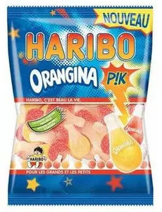 Godispåse Orangina Pik Haribo – 120 g