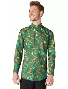 Grön julskjorta med mönster Suitmeister™ vuxen