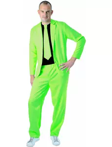 Neongrön fashionmaskeraddräkt vuxen