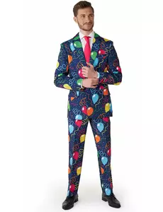 Mr. Balloons Navy maskeraddräkt herr Suitmeister™, Storlek: Small (EU 44-46)