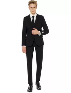 Mr. Black-dräkt tonåring Opposuits™, Storlek: 12-14 år (146-152cm)