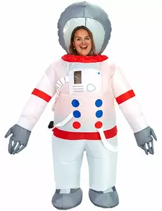 Uppblåsbar astronautmaskeraddräkt vuxen