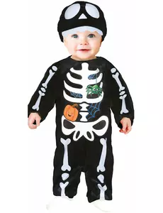 Bedårande skelettmaskeraddräkt för baby, Storlek: 12-18 månader (82 - 88 cm)