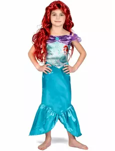 Enkel Ariel den lilla sjöjungfrun™-maskeraddräkt flicka, Storlek: 7-8 år (124 - 136 cm)