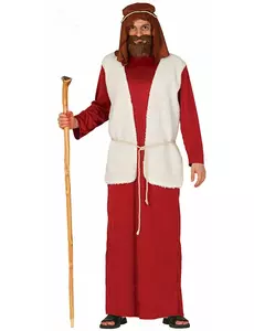 Röd herdemaskeraddräkt vuxen, Storlek: Medium (48-50)