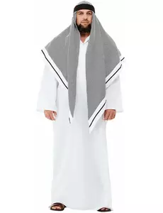 Vit lyxmaskeraddräkt shejk vuxen, Storlek: X-Large