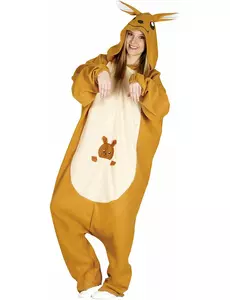 Kängurumaskeraddräkt jumpsuit vuxen, Storlek: Medium