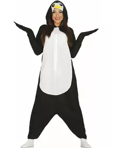 Maskeraddräkt pingvinoverall vuxen, Storlek: Medium