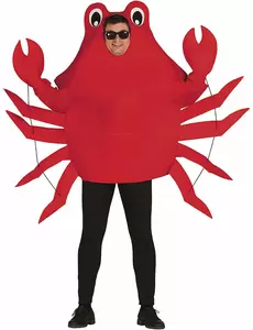 Röd krabbdräkt vuxen