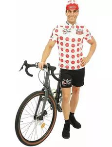 Sauciflex cyklistmaskeraddräkt vit och röd herr, Storlek: Large/X-Large