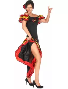 Flamencodansös-maskeraddräkt dam, Storlek: Small