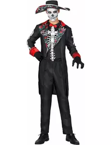 Dia de los muertos-maskeraddräkt herr