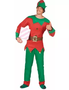Alvmaskeraddräkt herr jul, Storlek: Large