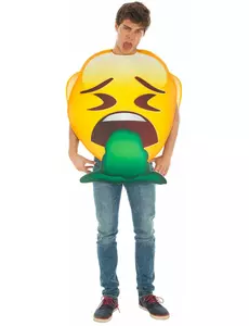 Emoji vomito™-maskeraddräkt vuxen