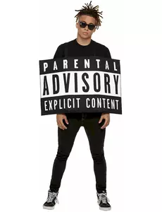 Humoristisk maskeraddräkt Parental Advisory vuxen