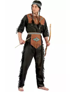 Indianmaskeraddräkt herr, Storlek: Medium