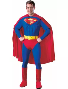 Lyxig Superman™-maskeraddräkt herr, Storlek: Medium
