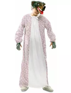 Den elaka vargen och mormor-maskeraddräkt vuxen