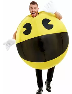 Uppblåsbar Pac-Man™-maskeraddräkt vuxen