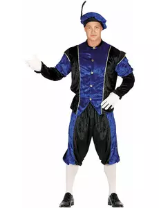Blå Père fouettard-maskeraddräkt vuxen, Storlek: Medium (48-50)