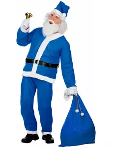 Blå jultomte-maskeraddräkt herr
