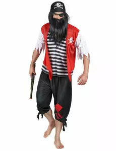 Piratmaskeraddräkt med ögonlapp herr