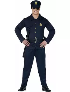 Polismaskeraddräkt vuxen plus size