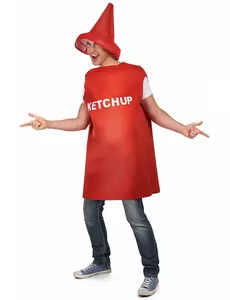 Ketchupflaska maskeraddräkt vuxen