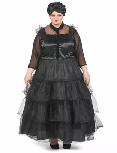 Gotisk balklänningsmaskeraddräkt dam plus size, Storlek: X-Large