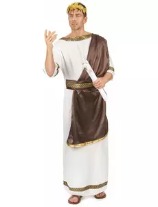 Brun romarmaskeraddräkt herr, Storlek: Medium