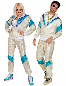 Holografisk träningsoverallmaskeraddräkt plus size, Storlek: XX-Large