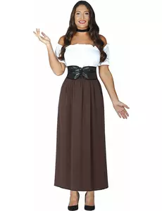 Medeltida värdinnemaskeraddräkt dam, Storlek: Medium (38-40)