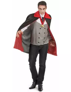 Grå vampyrmaskeraddräkt herr Halloween