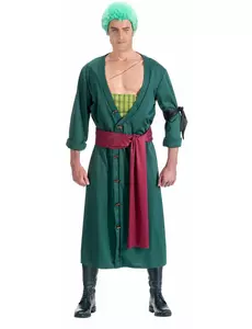 Zoro-maskeraddräkt One Piece™ vuxen, Storlek: Large