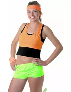 Neongröna minishorts dam