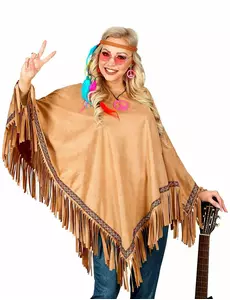Lyxig indiansk poncho vuxen