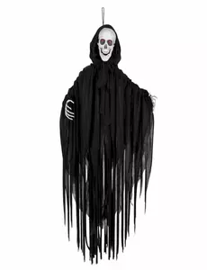 Lysande, ljud- och rörligt Halloween-skelett 90 cm