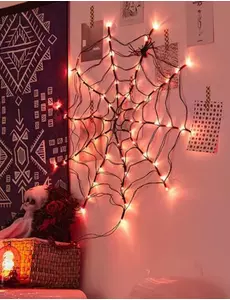Lysande LED-spindelnät 1 m