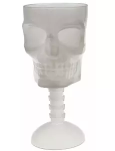 Självlysande dödskalleglas 18 cm