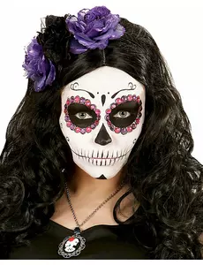 40 lila och rosa strass vuxen Dia de los muertos