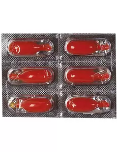 6 kapslar med flytande blod
