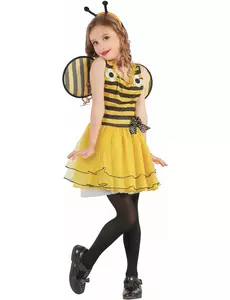 Maskeraddräkt humla med blommor flicka, Storlek: 3-4 år (92-104 cm)