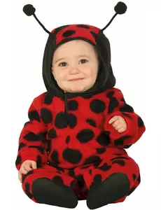 Maskeraddräkt jumpsuit med huva nyckelpiga baby, Storlek: 18-24 månader (89 - 93 cm)
