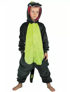 Grön dinosauriemaskeraddräkt barn, Storlek: 4-6 år (110 cm)