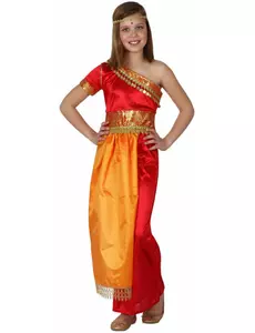 Bollywoodindisk maskeraddräkt flicka, Storlek: 5-6 år (115/130 cm)