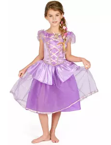 Deluxe Rapunzel™-maskeraddräkt flicka, Storlek: 7-8 år (124 - 136 cm)