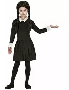 Gotisk ung dam-maskeraddräkt för flicka, Storlek: 5-6 år (110-115 cm)