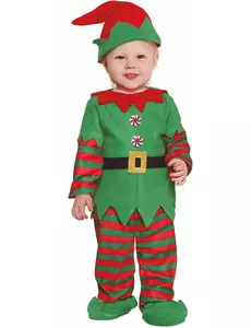 Grön julalv-maskeraddräkt för baby, Storlek: 12-18 månader (82 - 88 cm)