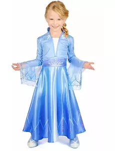 Elsa™ Frost 2 deluxe-maskeraddräkt flicka, Storlek: 7-8 år (124 - 136 cm)